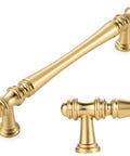 10 Pack 5 Inch Brushed Gold Kitchen Cabinet Handles And Drawer Pulls For Cabinets Dresser Cupboard Bedroom And Bathroom Furniture Hardware P30
