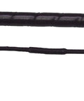 Dressage Whip With Leather Handle, Super Flex, Black Nylon Shaft Over Fiberglass Core, Handcrafted Equestrian Whip, close-up view