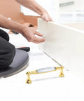 Installing cabinet with Two Pack Colorful Glass Cabinet Door Handles With Crystal Center Long Metal Drawer Pulls For Kitchen Closet Dresser