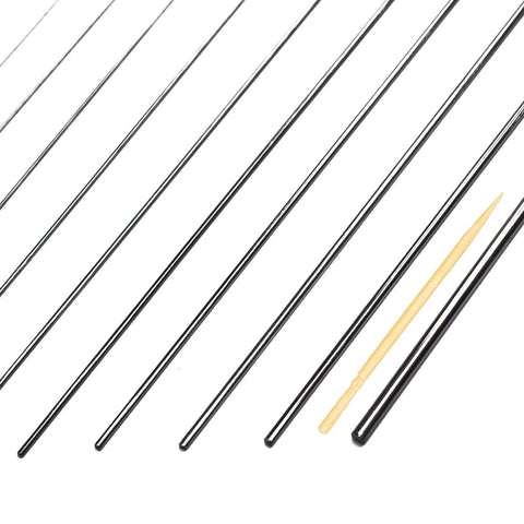 BBYPP 156pc stainless steel spring wire set, 40cm length, 13 diameters (0.2–3mm), front view