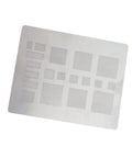 Universal BGA Reballing Solder Paste Stencil Kit For Phone IC Repair, Stainless Steel Mesh Template with multi-size holes