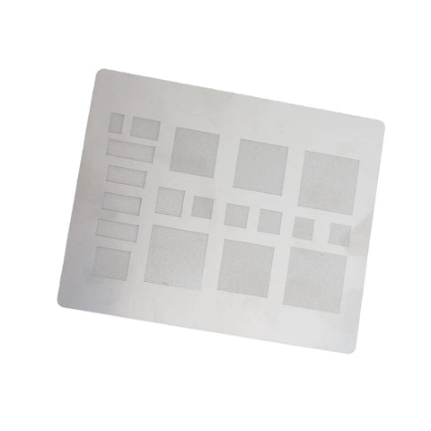 Universal BGA Reballing Solder Paste Stencil Kit For Phone IC Repair, Stainless Steel Mesh Template with multi-size holes