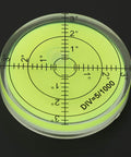 Ycauty Bubble Spirit Level 60 * 12mm Degree Marked Surface Circular Level with clear ABS base and degree markings.