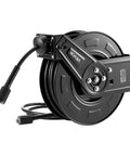 Heavy Duty Pressure Washer Hose Reel 60 Feet By One Quarter Inch Auto Rewind Steel Wall Mount For Car Wash Garden And Floor Cleaning 4000 PSI Max Smooth Retractable Hose Reel With Tangle Free Operation