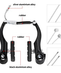 V Type Bike Brakes Set For MTB Front And Rear Calipers With Inner And Outer Cables Aluminum Levers Full Lever Kit shown