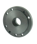 Five Inch Fully Machined Threaded Back Plate For Lathe Chuck With 1.5 Inch By 8 T Thread, Shoulder Diameter 3.78 Inches, Bolt Circle 4.25 Inches, Flange Thickness 0.708 Inches, Fits Three Or Four Jaw Chucks SKU 2026192.