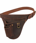 Genuine Leather Florist Tool Belt Gardening Bag For Gardeners And DIY Pros With 3 Pockets Waist Pouch Holster Brown Leather 42 Inches Belt