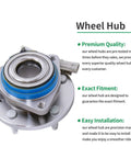 Front Wheel Hub Bearing Assembly Set Of 2 For 2000 2013 Chevy Impala, 2000 2007 Chevy Monte Carlo, steel alloy roller bearings