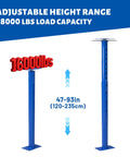 Rock Solid Adjustable Steel Jack Post Heavy Duty Structural Support 16070 Pound Capacity with 47-93in adjustable height.
