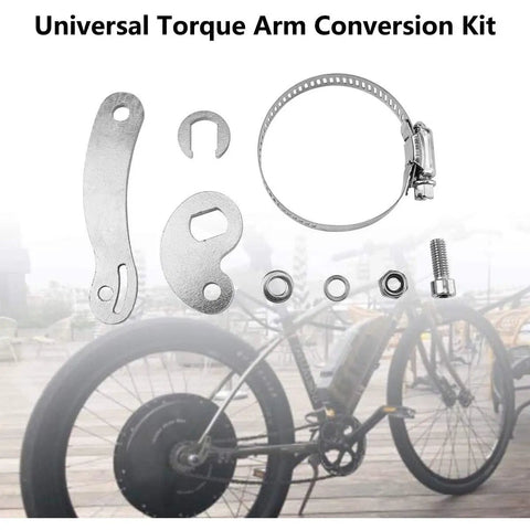 Universal Steel Torque Arm For E Bike Hub Motors And Mid Drive Front Or Rear Install Heavy Duty Electric Bicycle Accessory Kit With Hub Mount Clamp Ready To Install, steel torque arm kit