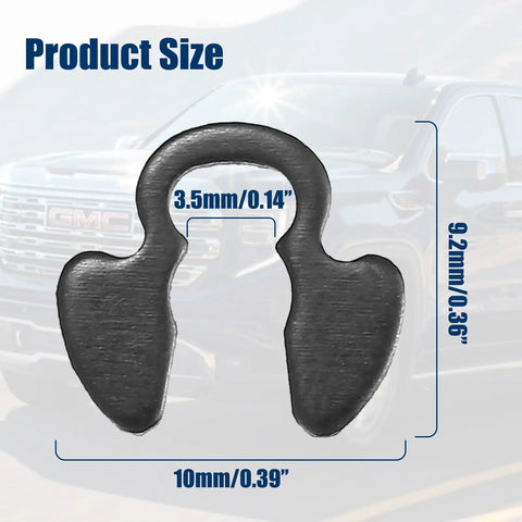 Chevy Shift Cable Clips 10 Pack For Silverado Sierra 4L80E 4L60E, product size shown with measurements in millimeters.