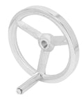 Chrome Plated Cast Iron Lathe Hand Wheel With Handle 18x200mm Round Replacement For Milling Machines Grinders And Workshop Equipment