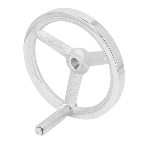 18 X 200mm Lathe Hand Wheel With Handle For Milling Machine And Grinder Chrome Plated Beefy Durable Replacement For Lathe And Workshop Tools Smooth Rotation