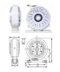 Pro Grade Magnetic Powder Brake Hollow Shaft Center Hole Clutch For Air Shaft Tension Control with detailed dimensions and design