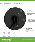 Polished Chrome Shower Valve Trim With ADA Brass Lever For Pressure-Balancing Valve S261XBODY Includes Adjustable Stop Secondary Diverter No Fuss Install With Temptrol Bracket S261XBRBODY Valve Not Included, matte black variant shown.