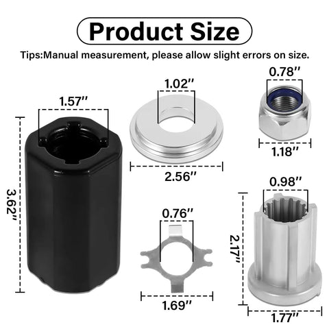 Flo Torq II Hub Kit Replacement For Mercruiser Alpha One Bravo One Mercury Mariner Outboard Motors 60 To 300 HP 15 Spline Propeller Installation Parts OEM Replacement 835257K1 Durable Marine Grade Easy Install Plug And Play