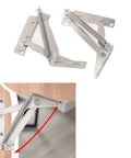 Heavy Duty Spring Hinge Folding Lifting Brackets For Furniture Support Hinges, steel construction, 80-degree opening demo