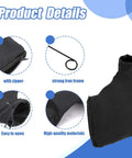 Heavy Duty Beefy Steel Wire Rim Dust Collection Bags For Miter And Table Saw With No Fuss Zipper Closure And Two Inch Port, showcasing zipper and steel frame.