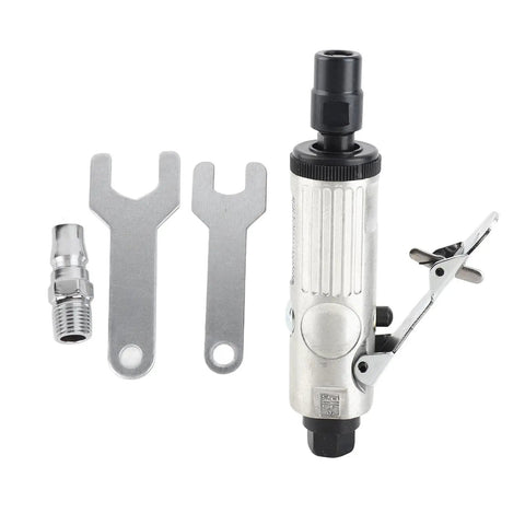 High Speed Pneumatic Die Grinder For Metalworking And Polishing Pro Shop Ready Air Powered Grinding Machine with wrenches and connector.