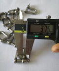 Caliper measuring Stainless Steel Mini D Shackle 4mm For Paracord Jewelry And Everyday Outdoor Gear, Tough 316 Marine Hardware