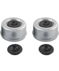 Two Pack 2.72 Inch Trailer Axle Wheel Hub Dust Cap And Bearing Grease Cover with Extra Rubber Plugs for 7000 to 8000 lb axles
