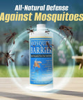 Liquid Garlic Mosquito Repellent Concentrate For Yards And Lawns, Easy Water Mix, outdoor bottle image with mosquito graphics