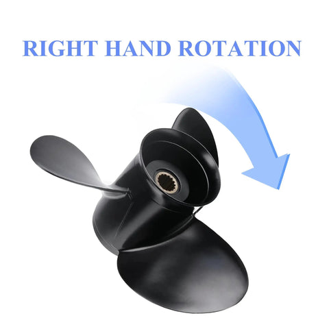 14 X 19 Inch 3 Blade Right Hand Rotation Boat Propeller With 15 Spline For Suzuki DF90 DF100 DF115 DF140 Aluminum Alloy Hub Kit Included