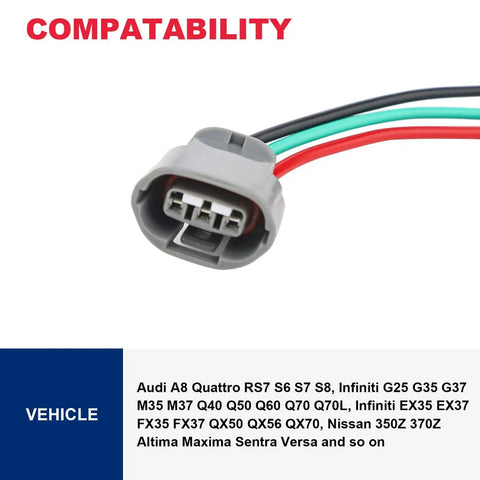 3 Wire Alternator Regulator Plug Harness Pigtail For Infiniti G35 G37 EX35 connector with exposed wires and plug socket