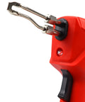 Close-up of Instant Heat Pro Grade Soldering Gun Kit 120V AC With 700F Max Temp Trigger Activated And Built In Work Light, showing soldering tips.