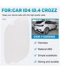 Premium Exterior Charging Port Cover And Fuel Tank Door Cap Compatible With Vw Id4 Automotive Swag heavy-duty white ABS install.