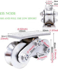 Beefy Heavy Duty Sliding Gate Caster With Groove Wheel And Double Pulley Silent Detachable Stainless For Inverted Track Loading Capacity 3000Kg 6600Lbs Easy Mounting With Eight Bolt Holes diagram