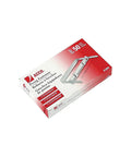 Slick Two Piece Paper Fasteners In Solid Silver Tin Coat feature smooth edges, box of fifty, prong fasteners for office binding.