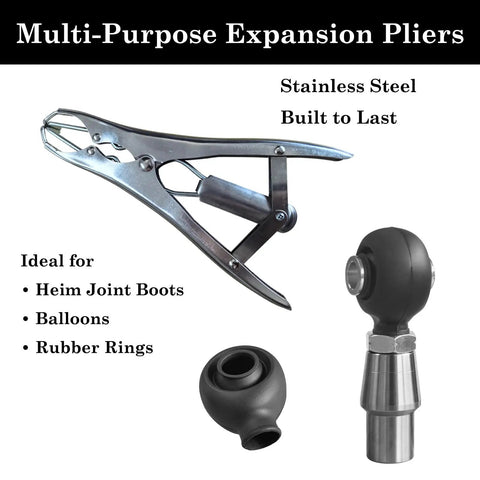 Heavy Duty Heim Joint Dust Boot Installation Tool Steel Expander Pliers For Fast Easy Boot Installations And Tear Free Rubber Protection During Assembly Pro Grade Build stainless steel pliers