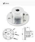Rock Solid Rigid Flange Coupling With Precision Keyway Shaft Connector For Heavy Duty Industrial Power Transmission 18mm Size, silver aluminum.