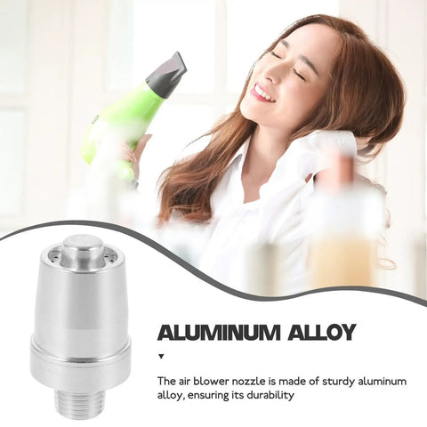 Heavy Duty Silver Aluminum Alloy Blower Drying Nozzle For Compressed Air Equipment with a woman using it.