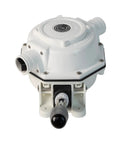 Close-up of Manual Sanitation Pump For Bulkhead Mount On Boat, Delivers Up To 17 GPM, Ideal For Toilet Flush Or Holding Tank Pump Out