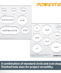 Clear Acrylic Inlay Template Kit Dead Simple Layouts For Woodworking Circle And Grommet Guides showing multiple stencil sizes for precision work.