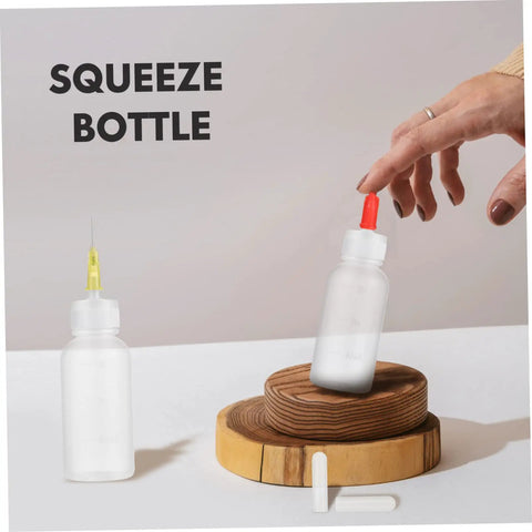 Heavy Duty Squeeze Applicator Bottle 30Ml Precision Dispenser with red nozzle, ideal for woodworking and DIY crafts.