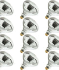 Case Of Twelve 250 Watt 120 Volt R40 Infrared Reflector Heat Lamp Light Bulbs featuring E26 base, showing reflective surface design.