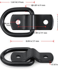 Heavy Duty D Ring Tie Down Anchors One Quarter Inch Diameter With Mounting Brackets And Screws 2400 Pounds Capacity Surface