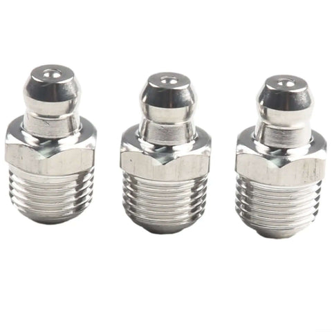 Top Tier Straight Hydraulic Grease Fitting Assortment Kit For M10 X 1mm Thread Made From Rust Resistant 201 Stainless Steel Ideal For Bearings Industrial And Farm Workshop Gear And Heavy Duty Maintenance Jobs, three fittings