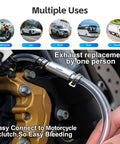 4 Pack Brake Bleeder Hose Kit With One Way Valve for Motorcycle Car Truck ATV and Clutch Bleeding Tool in use