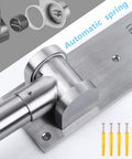 Close-up of mounting base and screws of Sturdy 23.6 Inch Stainless Steel Toilet Grab Bar With Flip Up Design For Bathroom Safety.