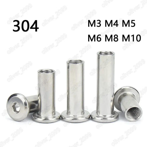 Hex Socket Beefy Barrel Nut Set M5 X 80mm Stainless Steel 304 Rivet Nut Hex Head Cap Nut for hardware fasteners display