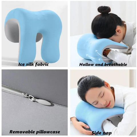 Memory Foam Neck Support For Office Chair With Washable Cover Multipurpose Desk Pillow For Napping And Posture Correction Fits Most Chairs Ergonomic Head And Neck Cushion All Day Comfy Black