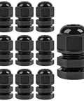 10 Pack Waterproof Cable Glands NPT 1/4 Thread 4-8mm Bulk Set Durable PA66 Strain Relief Cord Connectors IP68 Waterproof Sealed