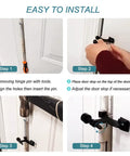 Installation steps for 24 Pack Heavy Duty Hinge Pin Door Stops With Thick Rubber Bumpers Adjustable Zinc Alloy Wall Guards.