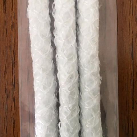 Fiberglass Tiki Torch Wicks 3 Pack Long Lasting Replacement Wicks For Tiki Torches Oil Lamps And Lanterns Trim To Fit 12 Inch Length For Clean Burning With Minimal Smoke And Soot Planet Friendly packaged on wood surface