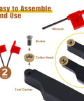 Heavy Duty Pro Grade Carbide Lathe Tool Kit With Blade Holder And Five Eighths Inch Shank, showing tool components and assembly parts