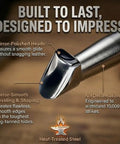 Close-up of Leather Beveling Tools And Stamp Set With Alloy Steel Precision Heads showing a polished, heat-treated steel tip.